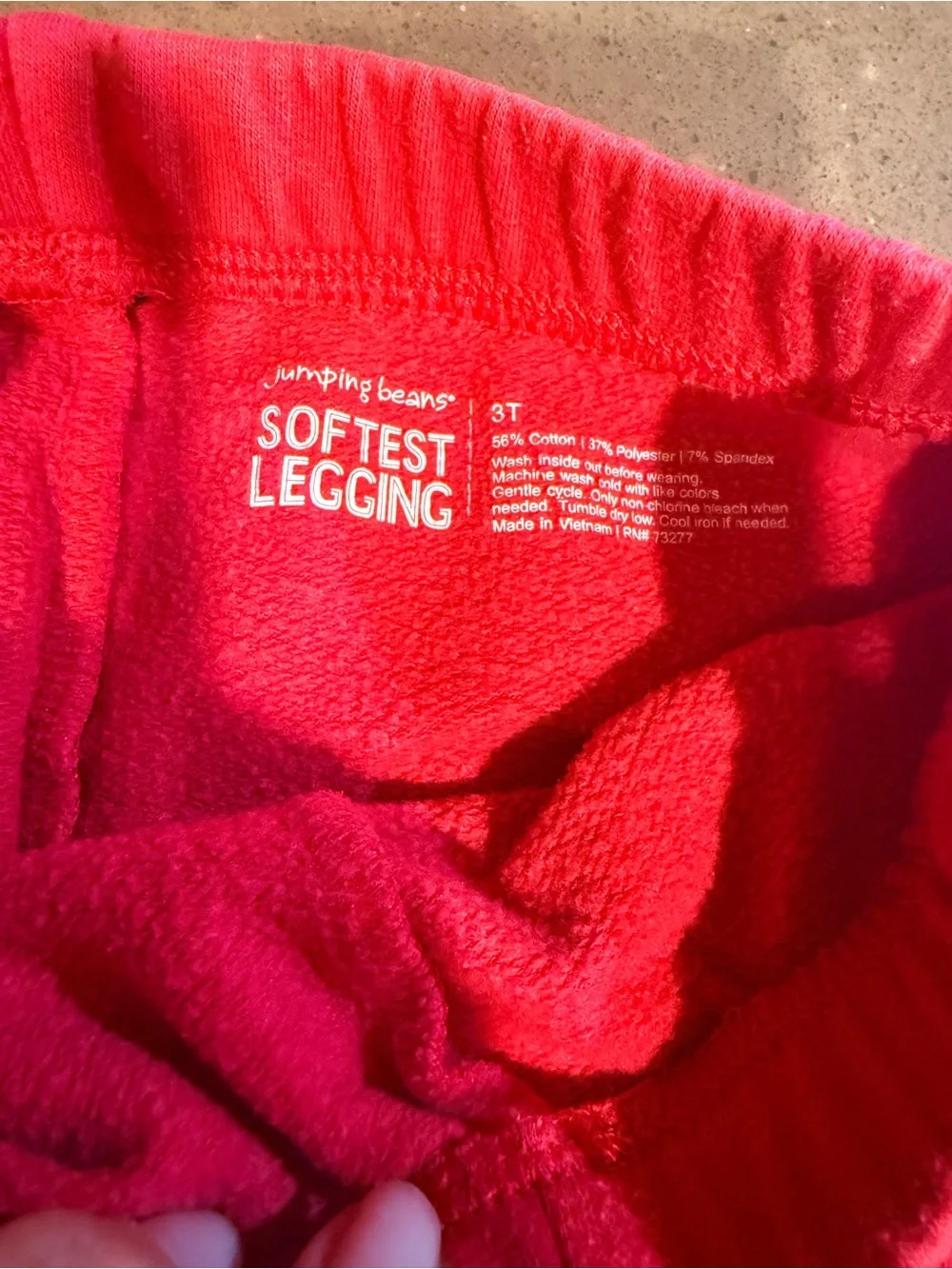 2 pairs jumping bean & Cat & Jack Kids Stretch Leggings - Red and Blk